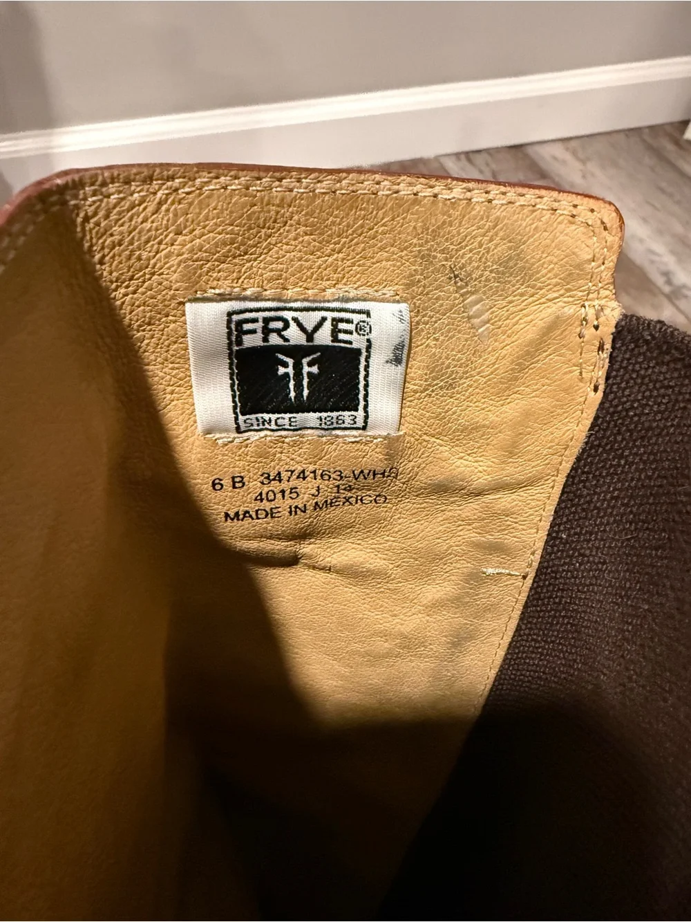 Vintage Frye Women's Knee High Leather Boots in Cognac Brown